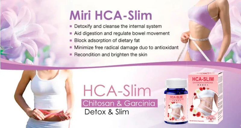Intro to slimming product with benefits and product associated with it, using a woman image to make a banner on a purpleish background.